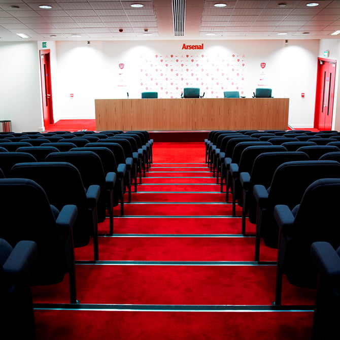 arsenal fc press conference room seating project 2