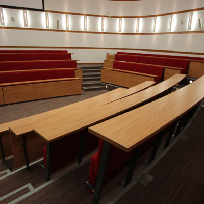 durham law school harvard style seating installation 3
