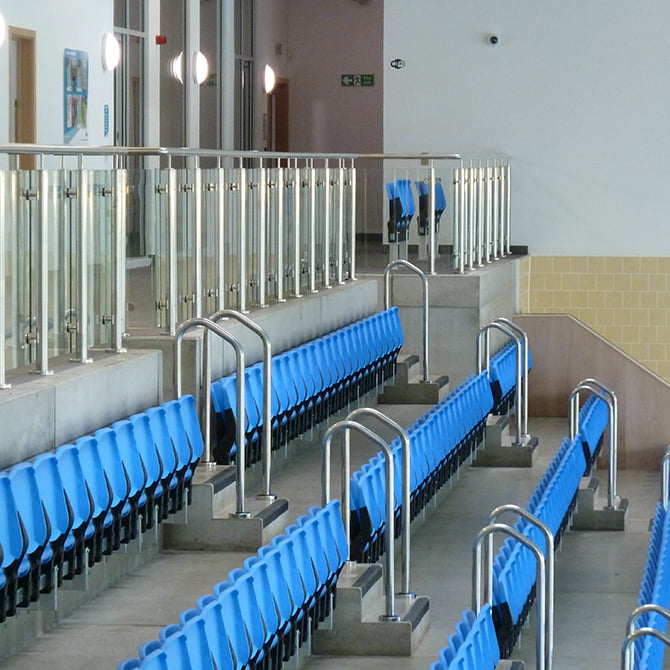 grimsby sports centre spectator seating project installation 4