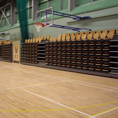 lagoon leisure centre retractable seating project installation 4