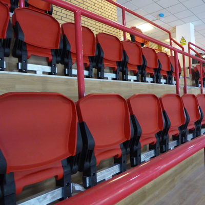 macclesfield sports centre spectator seating project installation 5