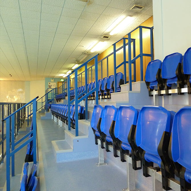 newton aycliffe leisure centre spectator seating case study 1