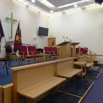 sheringham salvation army bespoke church furniture project installation 1